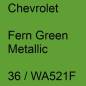 Preview: Chevrolet, Fern Green Metallic, 36 / WA521F.